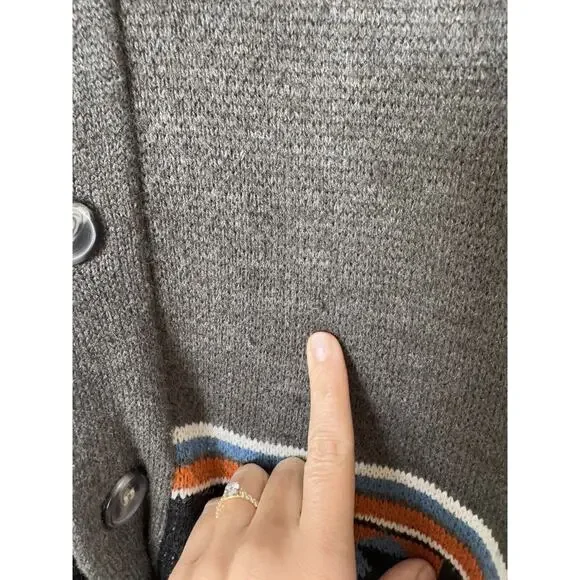 NWOT Brave Soul Aztec Men's Button Up Heavy Cardigan Shawl Neck Southwestern M - Picture 5 of 8